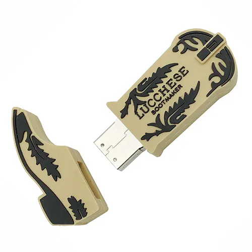 Boots Custom PVC USB Flash Memory Drive 4GB 8GB 16GB