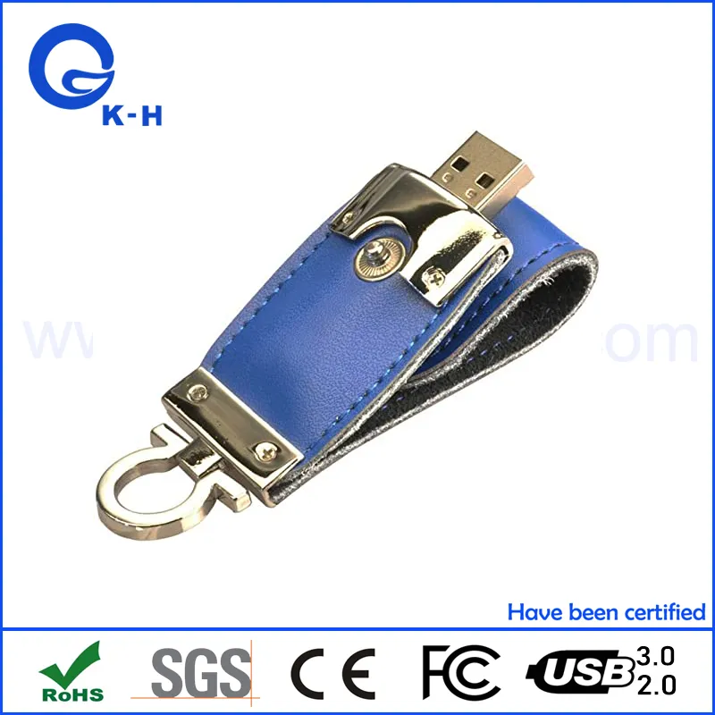 Brand Custom Leather USB Flash Drives Elegant Real Leather Pendrive