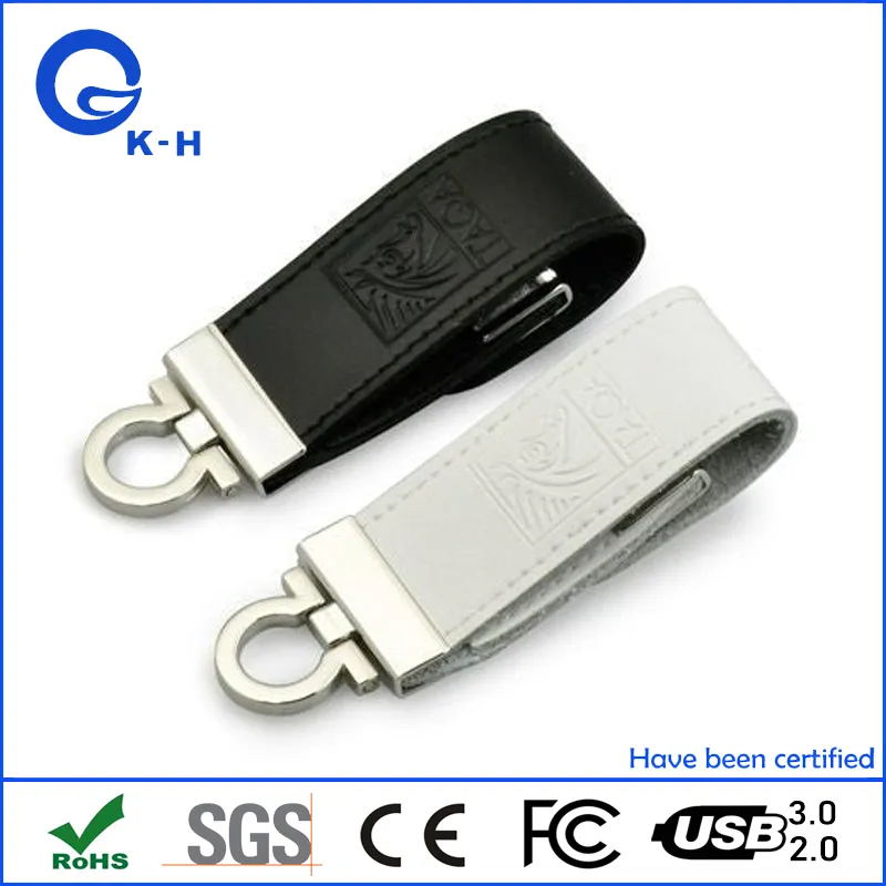 Brand Custom Leather USB Flash Drives Elegant Real Leather Pendrive