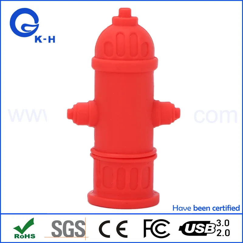 Cartoon Fire Hydrant Shaped Memory USB Flash 4GB 8GB