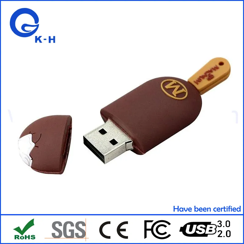 Cartoon Ice Cream USB 2.0 Flash Pendrive 4GB 8GB 16GB