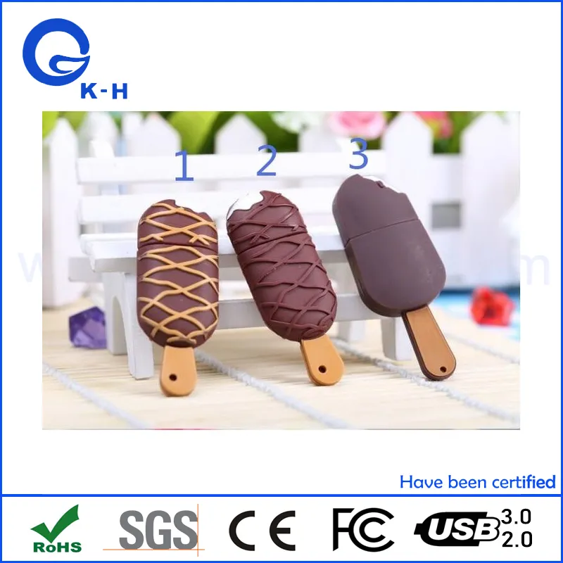 Cartoon Ice Cream USB 2.0 Flash Pendrive 4GB 8GB 16GB