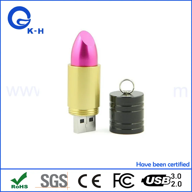 Cheap Price Metal USB 2.0 Lipstick Shaped Flash Memory Stick