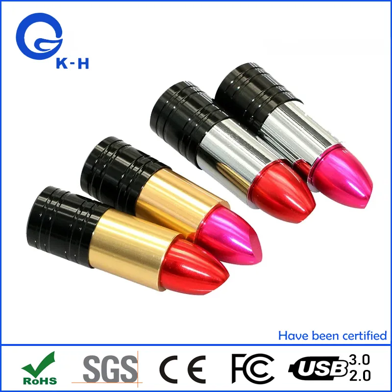 Cheap Price Metal USB 2.0 Lipstick Shaped Flash Memory Stick