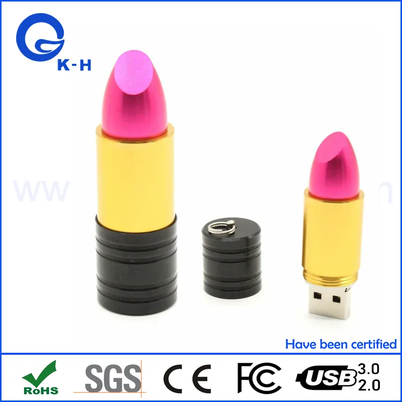 Cheap Price Metal USB 2.0 Lipstick Shaped Flash Memory Stick