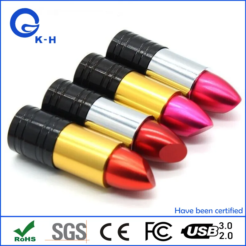 Cheap Price Metal USB 2.0 Lipstick Shaped Flash Memory Stick