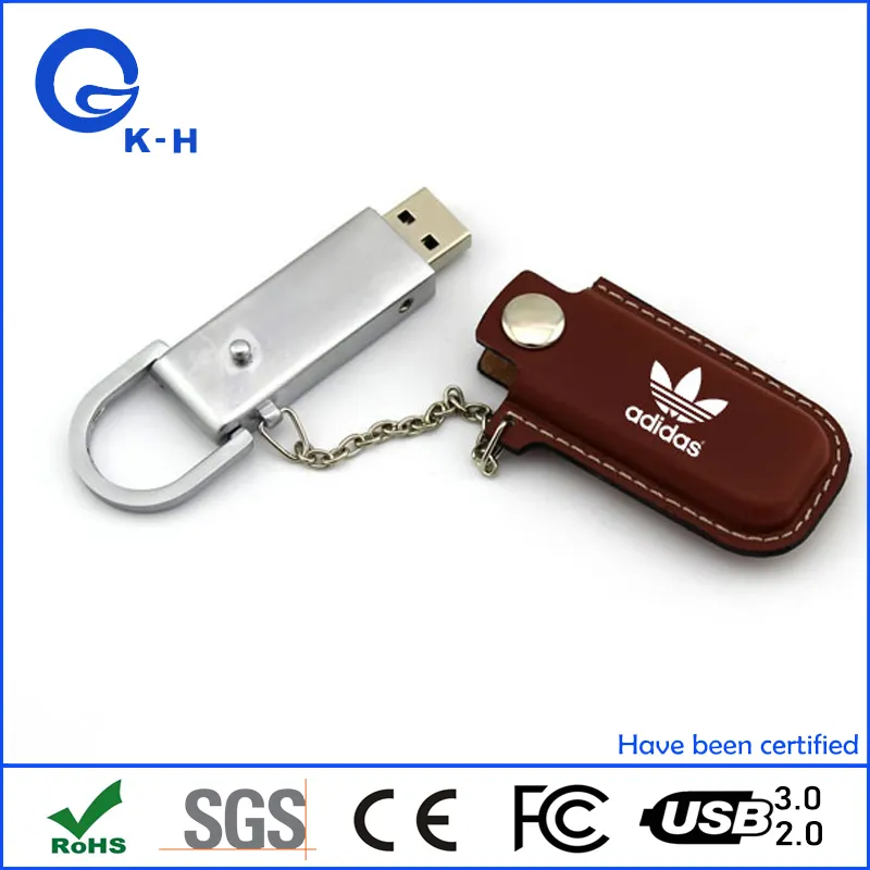 Classic PU Leather USB 2.0 3.0 Flash Memory Drive 16GB 32GB 64GB