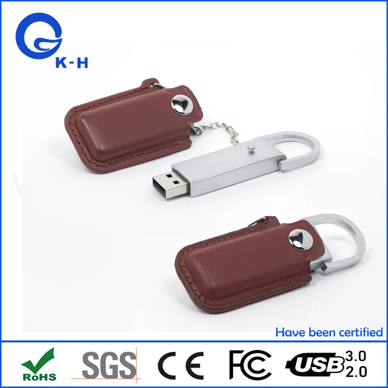 Classic PU Leather USB 2.0 3.0 Flash Memory Drive 16GB 32GB 64GB