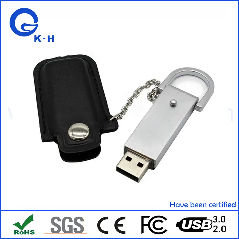 Classic PU Leather USB 2.0 3.0 Flash Memory Drive 16GB 32GB 64GB