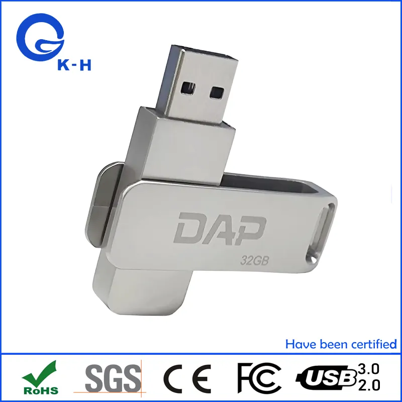 Creative Rotary Metal Swivel USB 2.0 3.0 Flash Disk 16GB 8GB