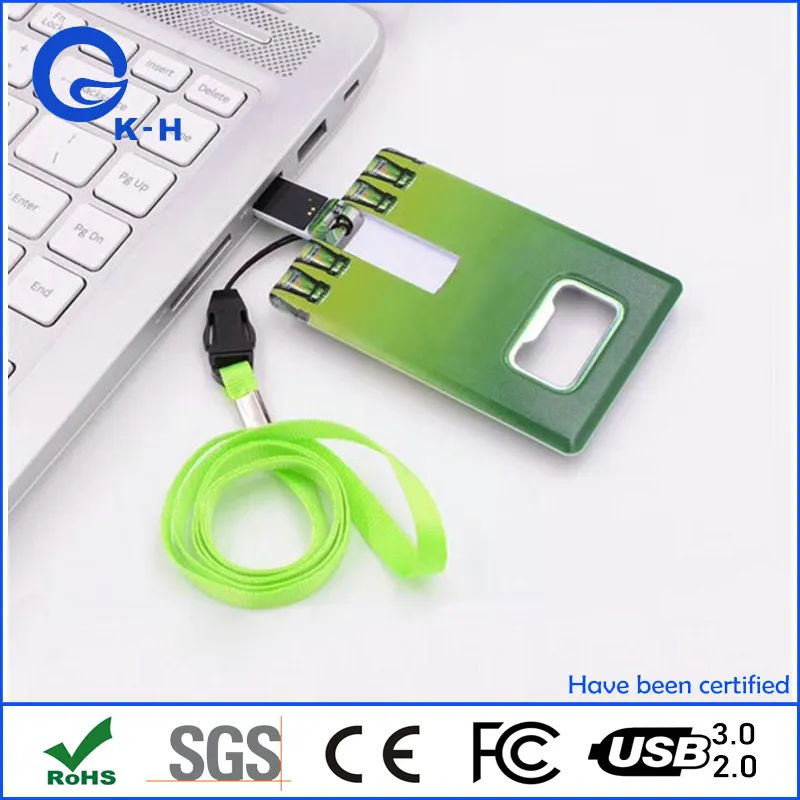 Credit Card Shaped Pen Drive with Bottle Opener Function