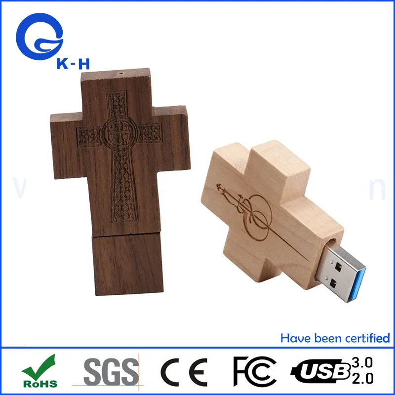 Cross Church Event USB Flash Memory Drive with Etching Logo