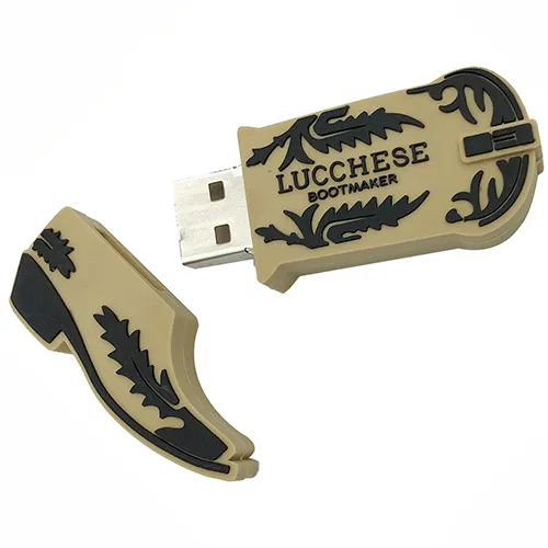 Custom PVC Boots USB Shoe Design Flash Storage