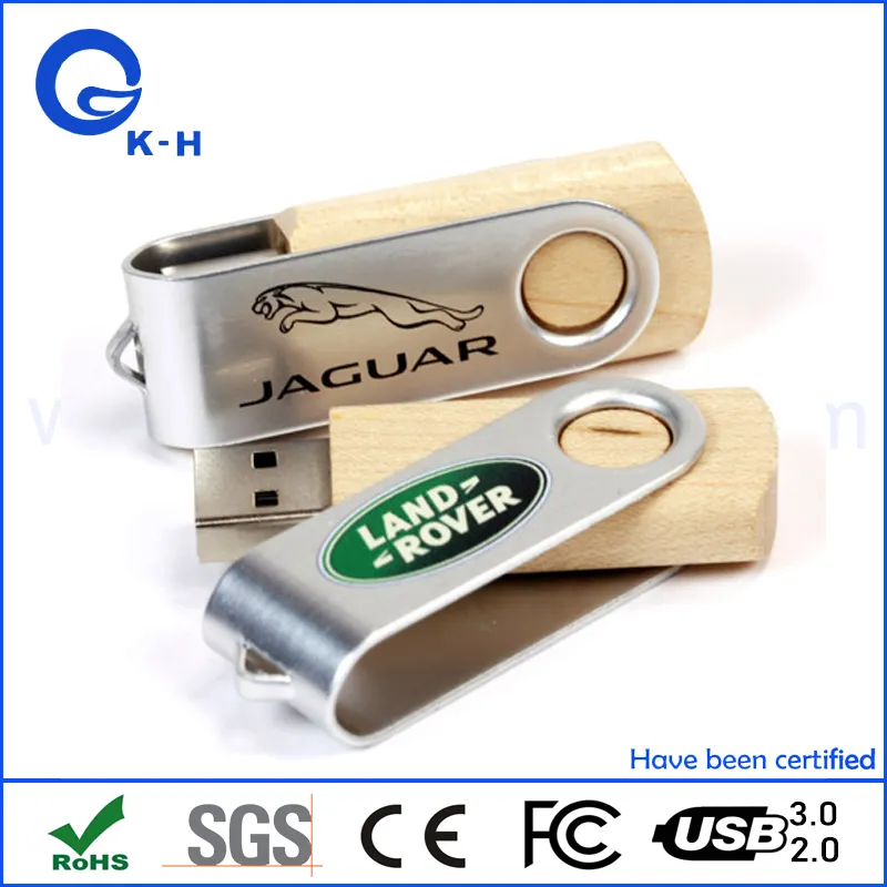 Custom Photography Engrave Logo Wooded USB Memory Pen Drive