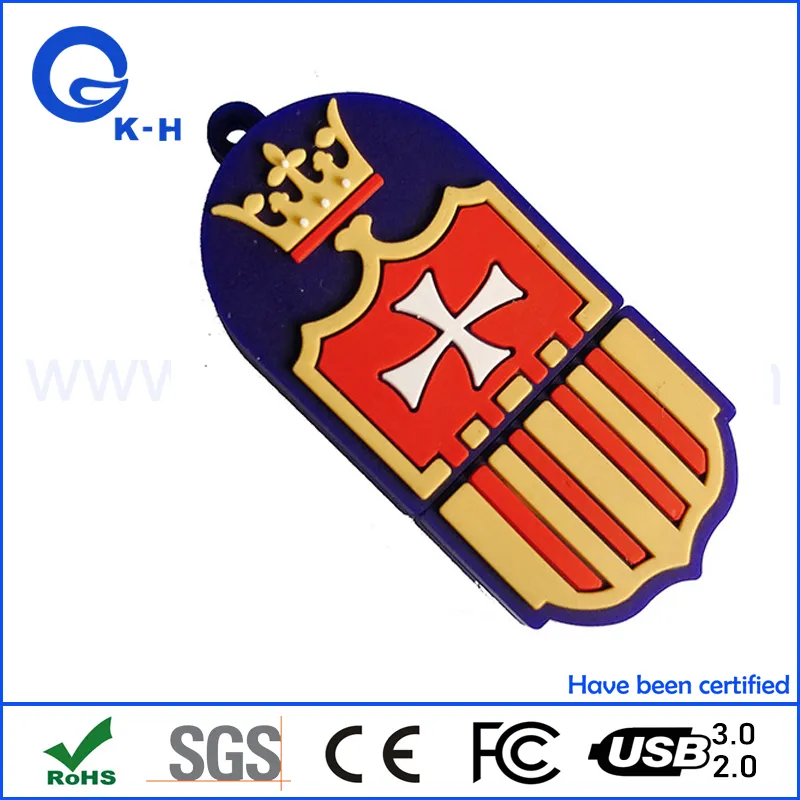 Custom Silicone PVC USB 2.0 Stick 16GB 8GB 4GB