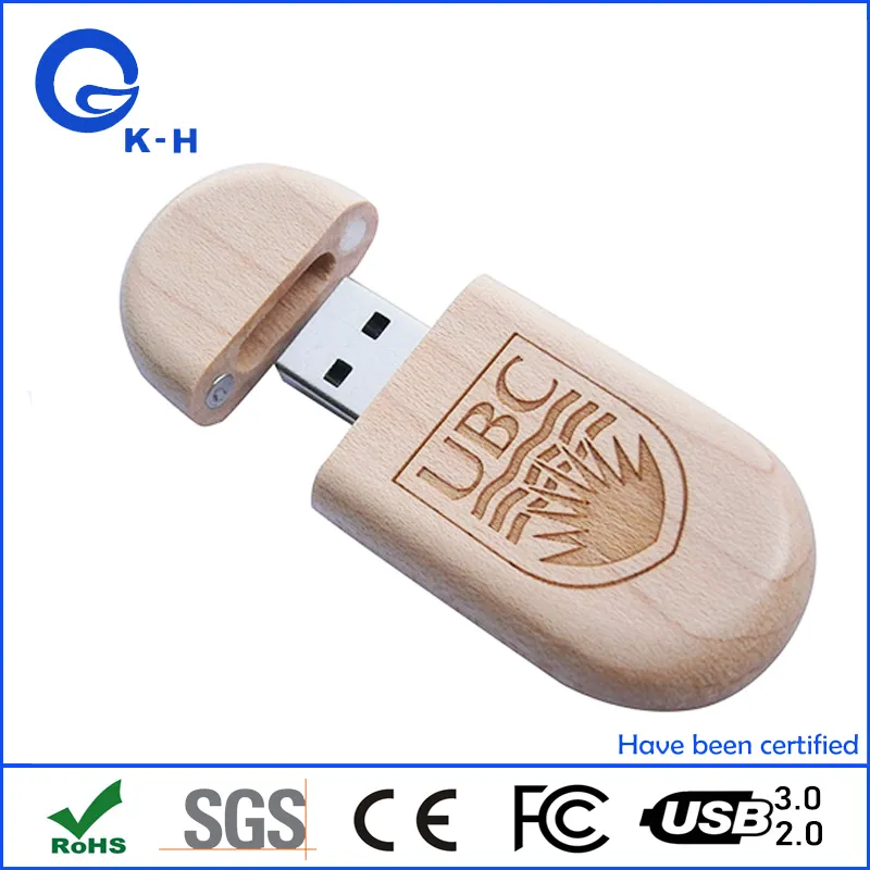 Custom Wooden USB Flash Driver 16GB Memory Stick Promotional Gift