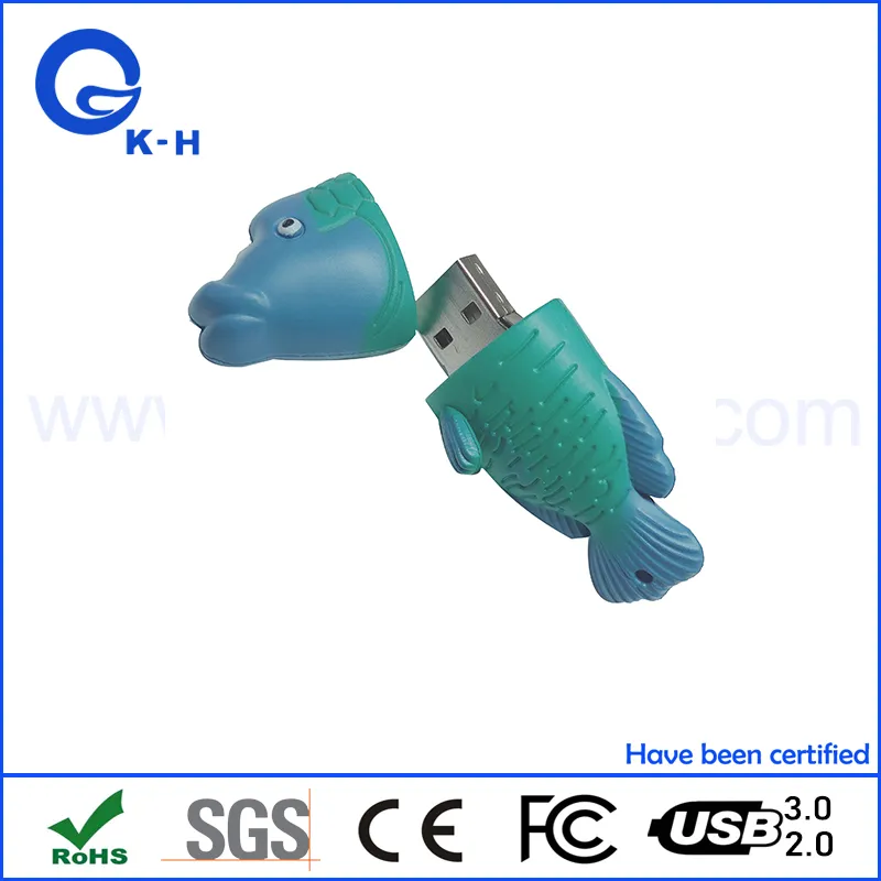 Customized PVC Design USB Flash Memory Drive 1GB 2GB 4GB