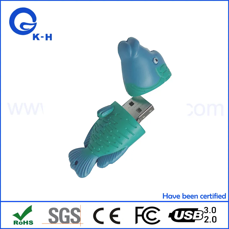 Customized PVC Design USB Flash Memory Drive 1GB 2GB 4GB