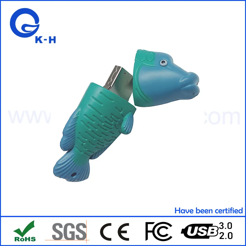 Customized PVC Design USB Flash Memory Drive 1GB 2GB 4GB