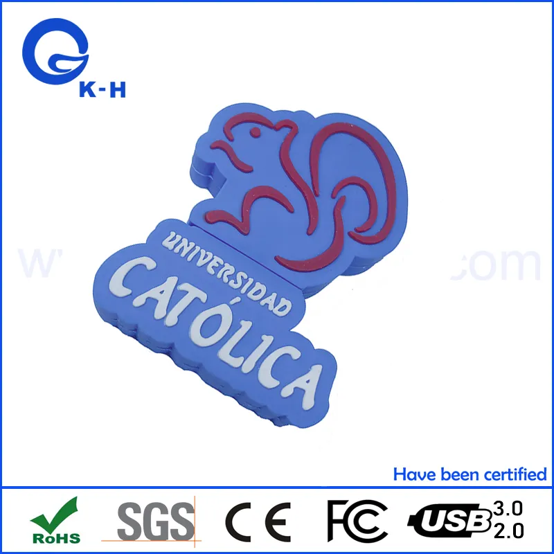 Customized PVC USB Flash 2GB 4GB Silicone Cartoon Memory Disk