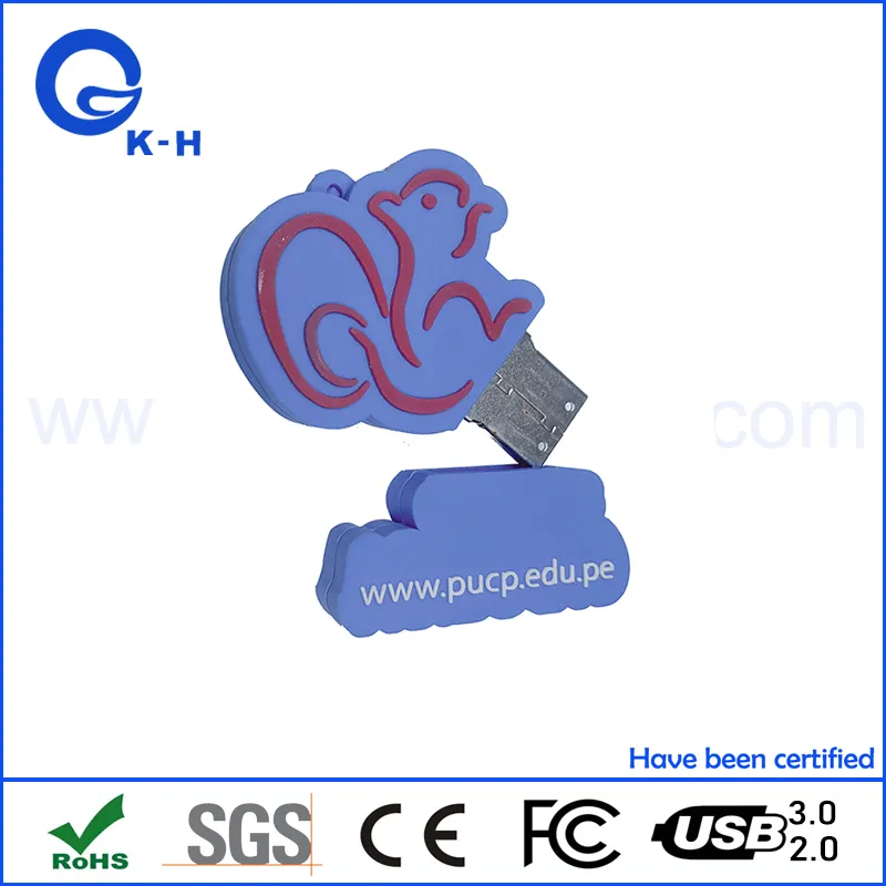 Customized PVC USB Flash 2GB 4GB Silicone Cartoon Memory Disk