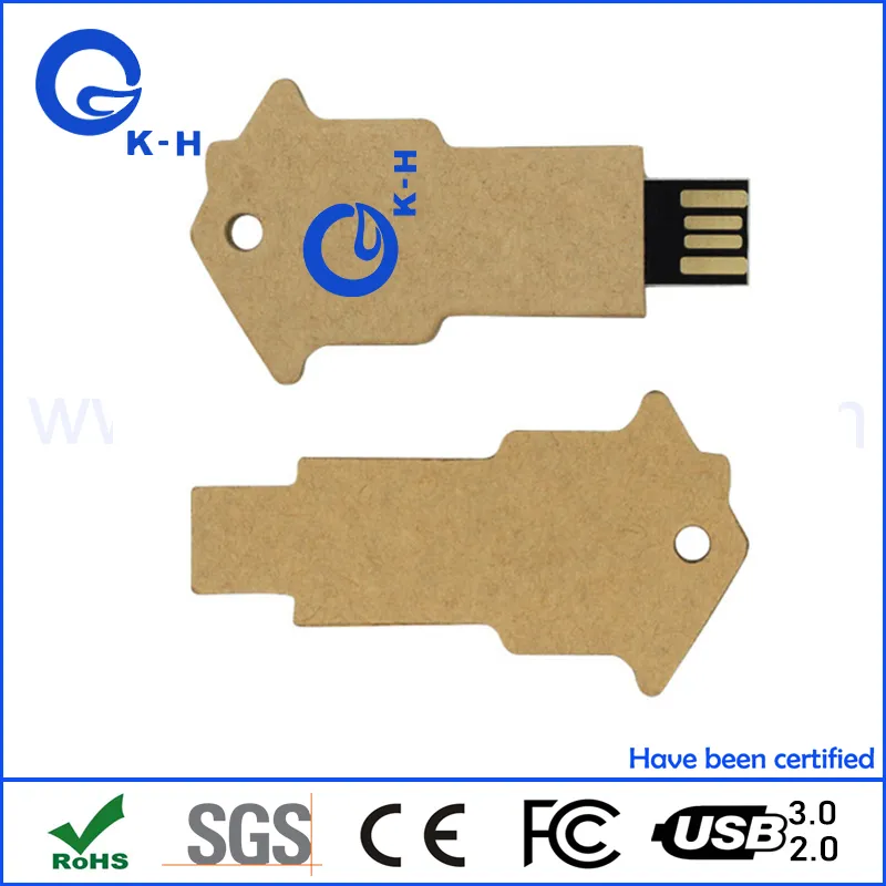 Eco-Friendly Recycled Paper House Shaped USB Flash Cardboard Fibe Memory Drive