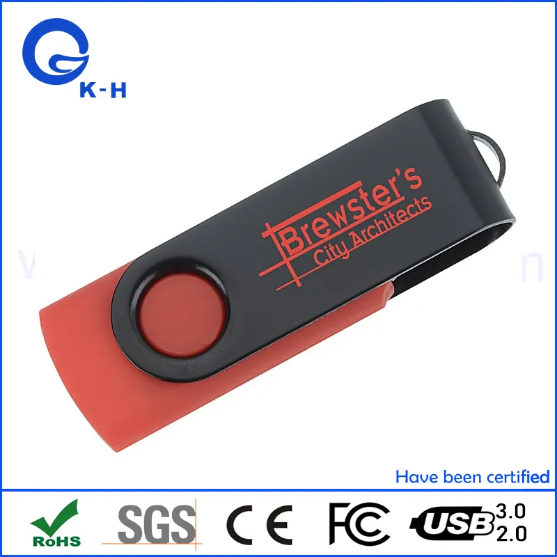 Engraved Logo Metal Twist USB 2.0 3.0 U Flash Disk