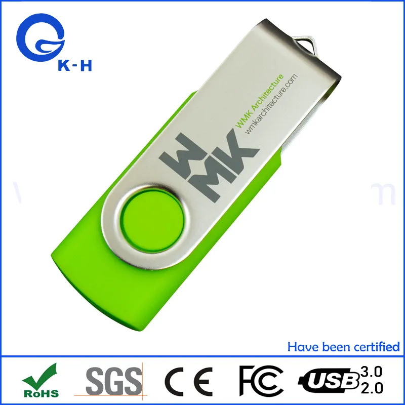 Engraved Logo Metal Twist USB 2.0 3.0 U Flash Disk