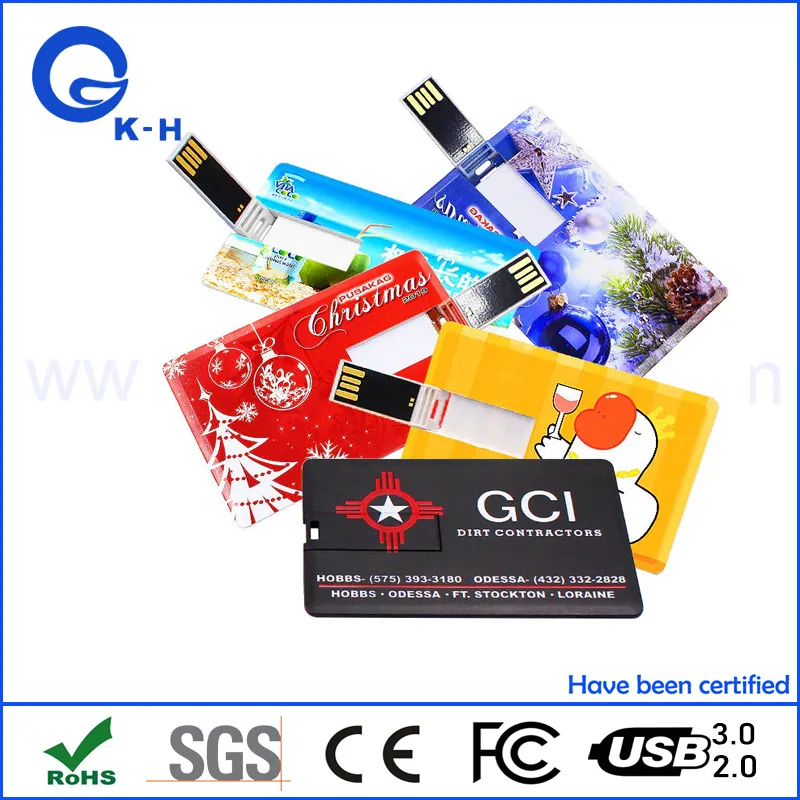 Factory Price Credit Card USB Flash Pen Drive 128MB-512tb