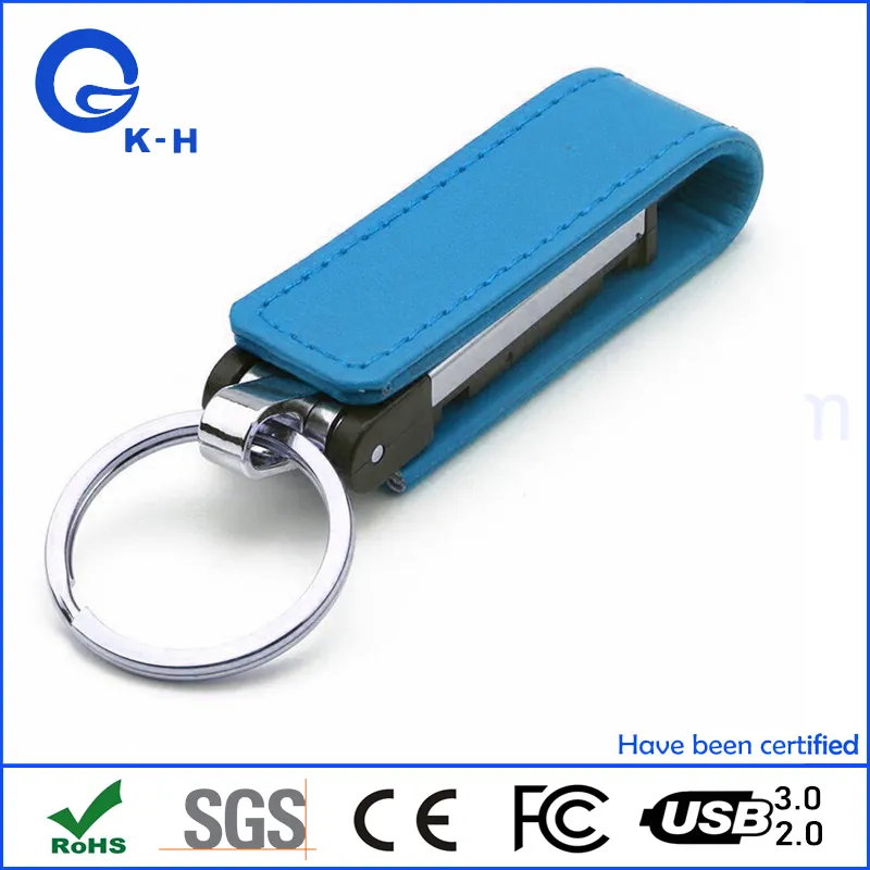 Factory Supply Leather USB 2.0 3.0 Flash Memory Drive 16GB