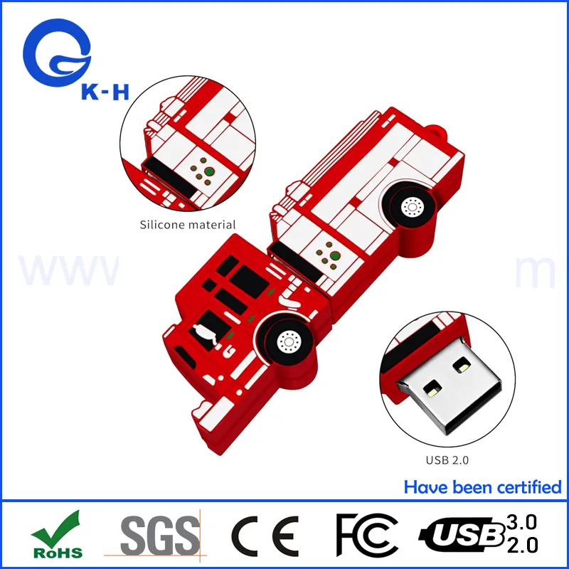 Fire Fighting Truck Shape USB Flash Drive at Low Price