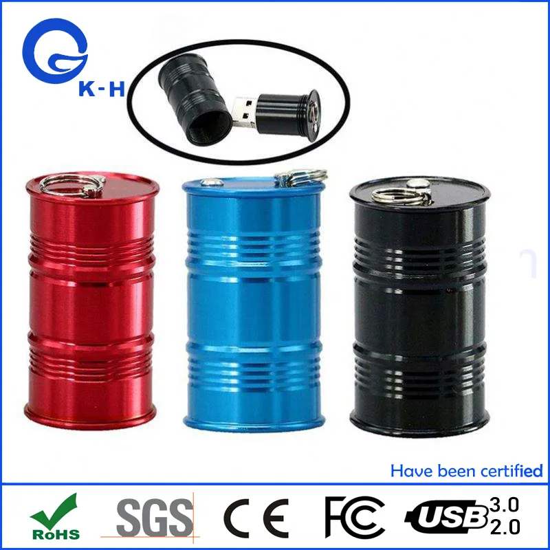 Hot Sales Metal Oil Drum USB 2.0 Flash Storage 16GB 32GB