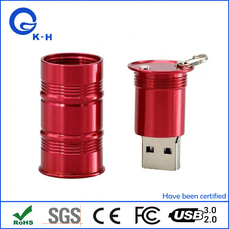 Hot Sales Metal Oil Drum USB 2.0 Flash Storage 16GB 32GB