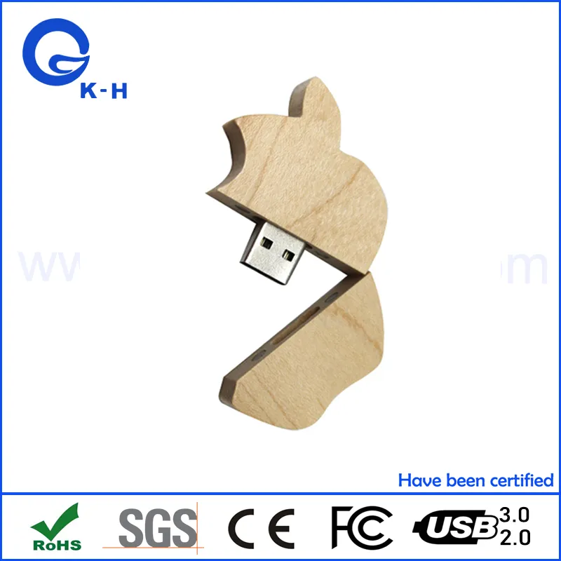 Hot Sales Wooden USB 2.0 3.0 Flash Memory Stick for Apple MacBook