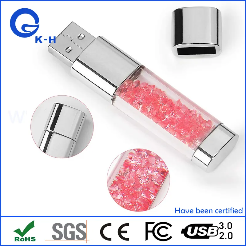 Jewelry Crystal Rhinestone Diamond Glitter 32GB USB 2.0 3.0 Flash Memory Stick