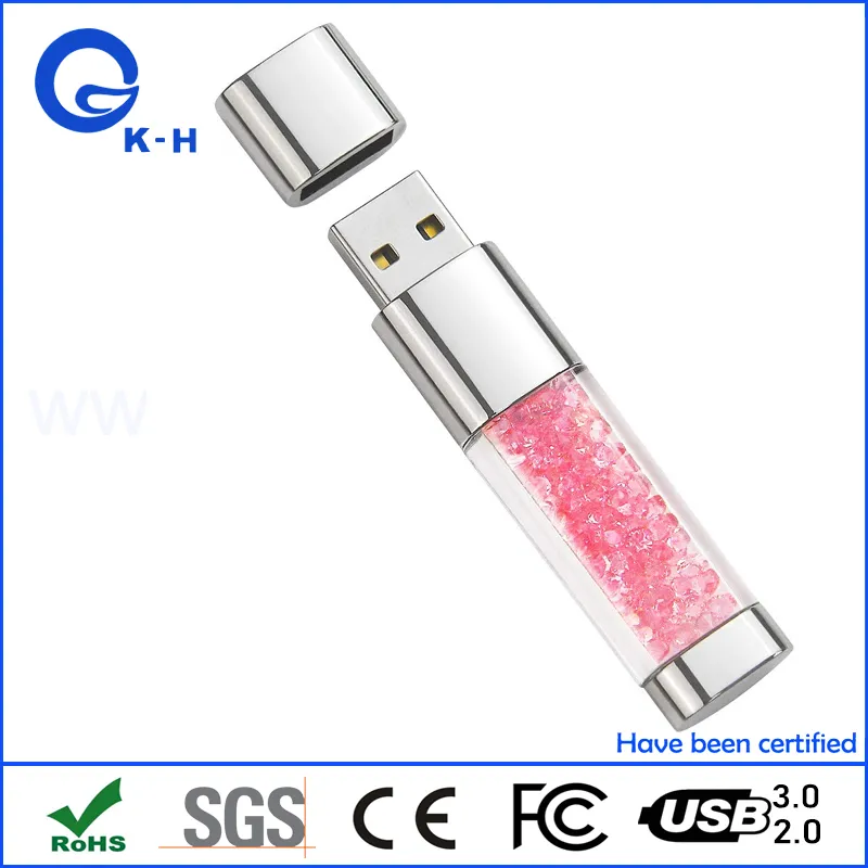 Jewelry Crystal Rhinestone Diamond Glitter 32GB USB 2.0 3.0 Flash Memory Stick