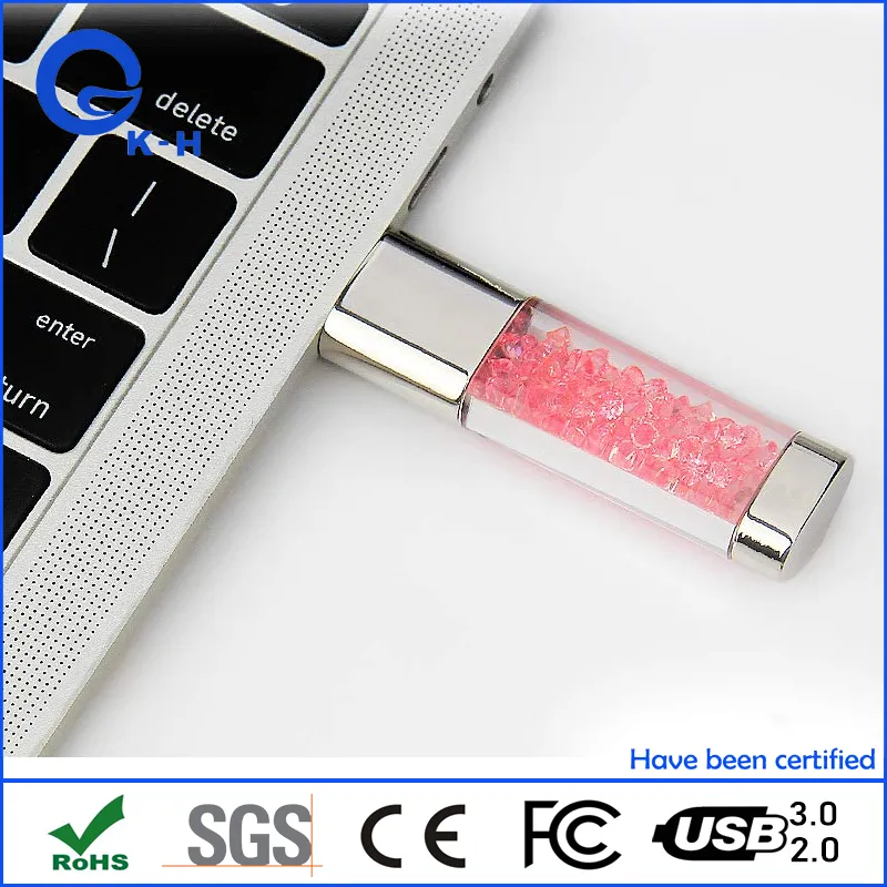 Jewelry Crystal Rhinestone Diamond Glitter 32GB USB 2.0 3.0 Flash Memory Stick