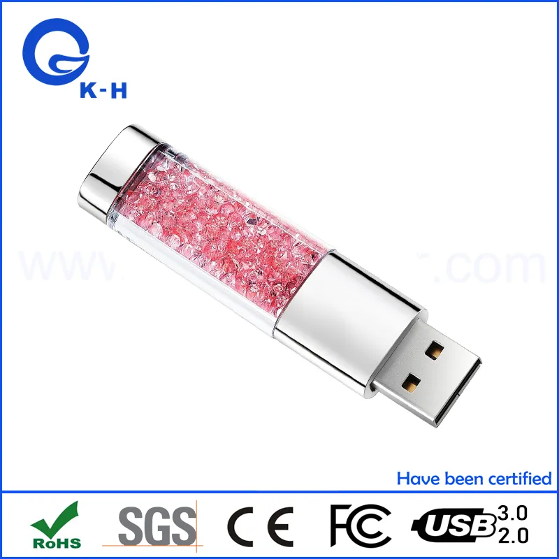 Jewelry Crystal Rhinestone Diamond Glitter 32GB USB 2.0 3.0 Flash Memory Stick