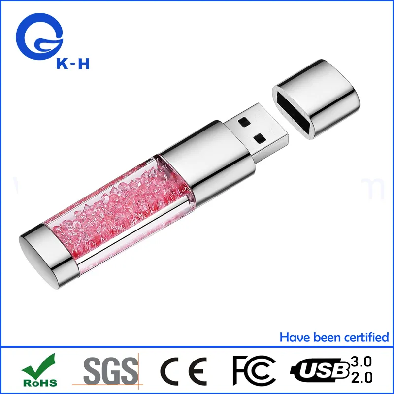 Jewelry Crystal Rhinestone Diamond Glitter 32GB USB 2.0 3.0 Flash Memory Stick