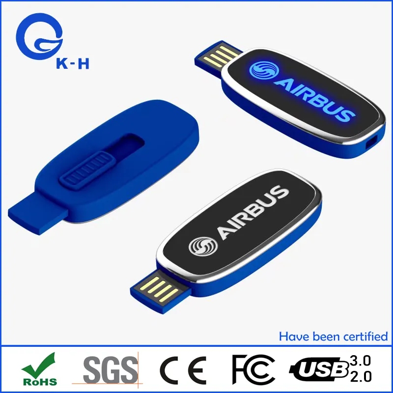 LED Light up Custom Logo USB 3.0 Flash Memory 16GB 32GB