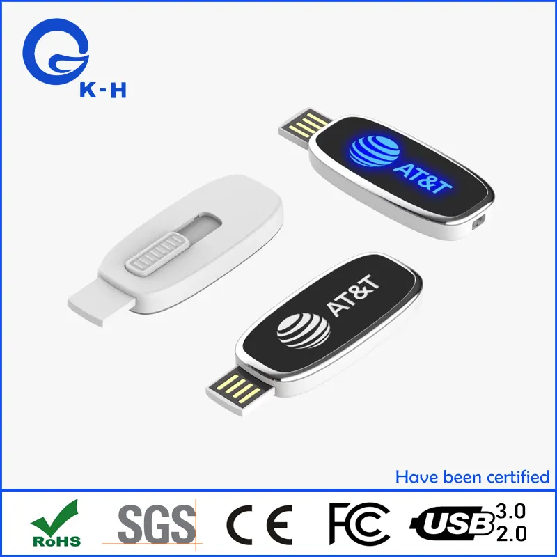 LED Light up Custom Logo USB 3.0 Flash Memory 16GB 32GB