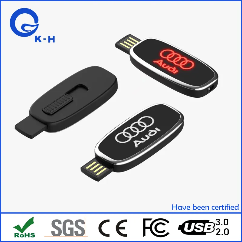 LED Light up Custom Logo USB 3.0 Flash Memory 16GB 32GB