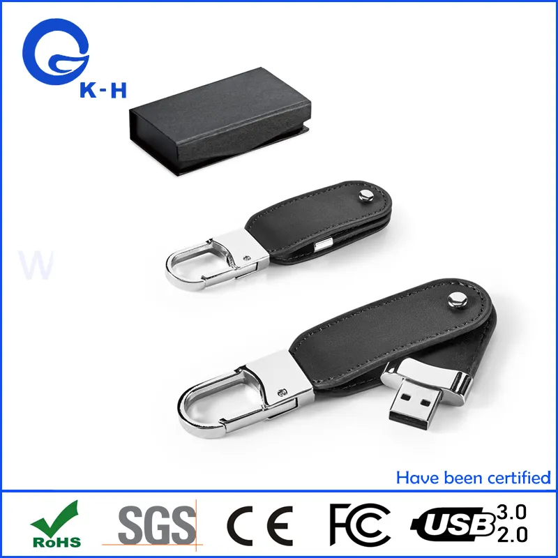 Leather USB 2.0 3.0 Flash 8GB 16GB Pendrive Gift