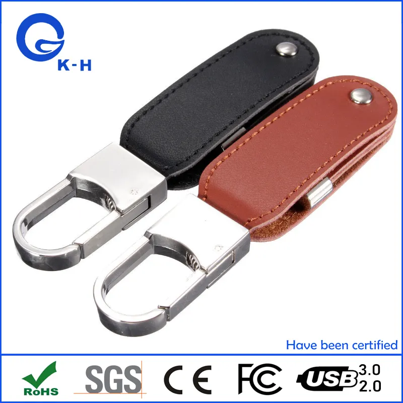 Leather USB 2.0 3.0 Flash 8GB 16GB Pendrive Gift