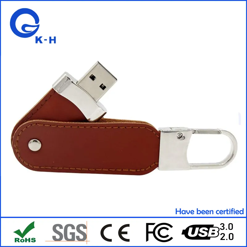 Leather USB 2.0 3.0 Flash 8GB 16GB Pendrive Gift