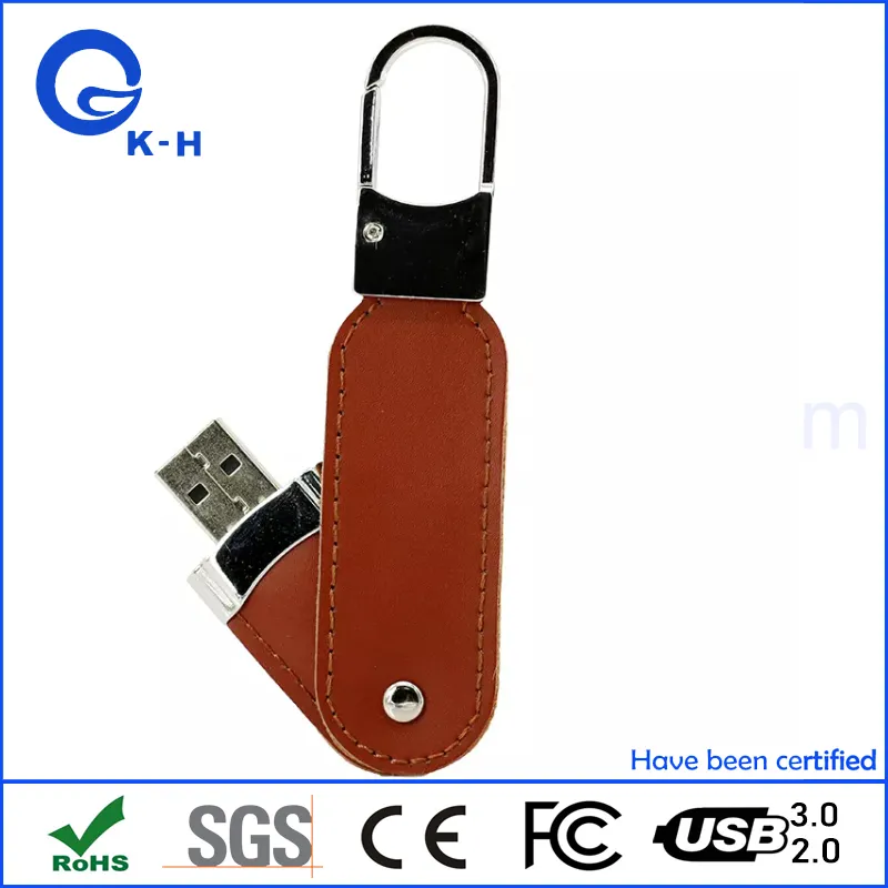 Leather USB 2.0 3.0 Flash Thumb Drive 8GB 16GB 32GB