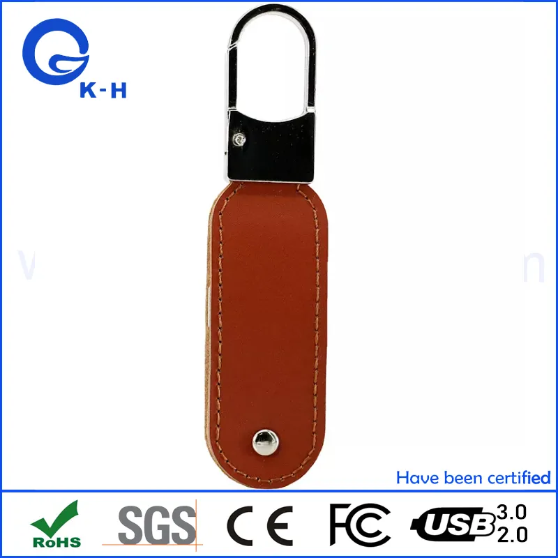 Leather USB 2.0 3.0 Flash Thumb Drive 8GB 16GB 32GB