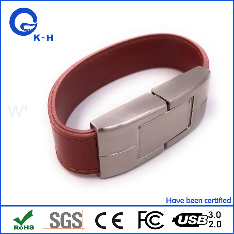 Leather USB Stick 1GB 2GB Bracelet Leather Jump Drive 32GB