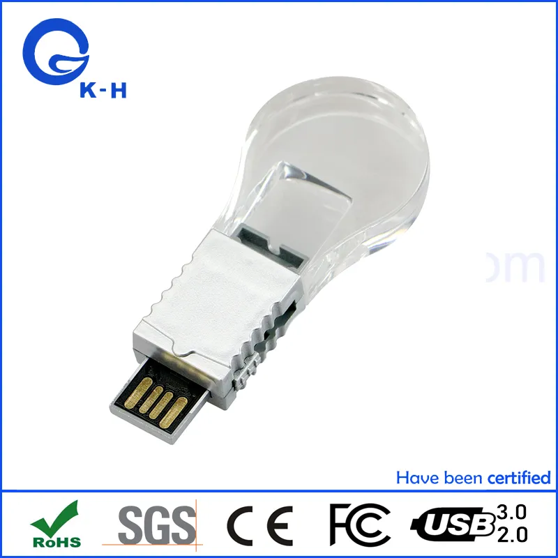 Light USB 2.0 Flash Driver Bulb Pendrive Colorful Memory Drive