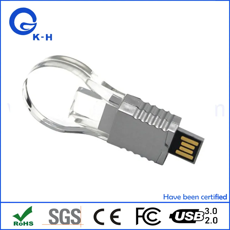 Light USB 2.0 Flash Driver Bulb Pendrive Colorful Memory Drive